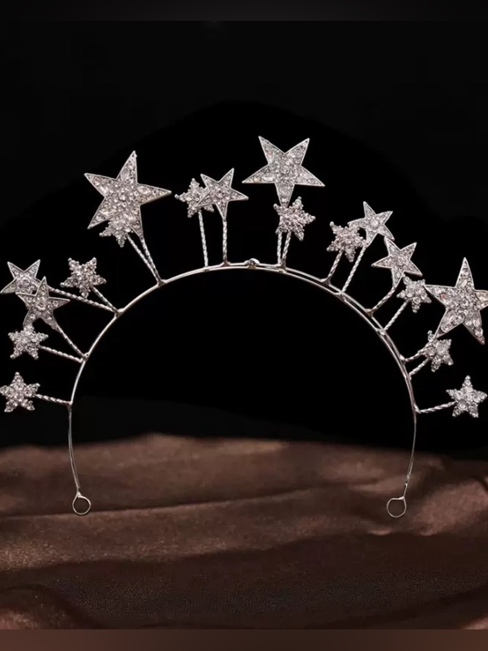 Silver Crystal Starburst Halo Headband